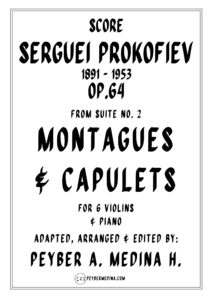 Montagues and Capulets by Prokofiev 6 Violins & Piano