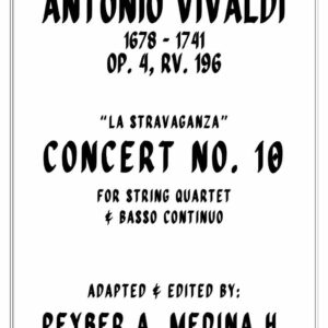 Vivaldi Concerto No. 10 in C Minor RV 196 for String Quartet