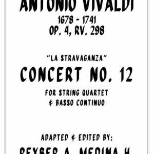 Vivaldi Concerto No. 12 in G Major RV 298 for String Quartet