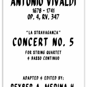 Vivaldi Concerto No. 5 Op. 4 RV 347 for String Quartet La Stravaganza