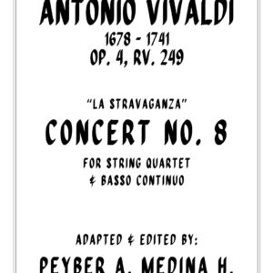 Vivaldi Concerto No. 8 RV 249 for String Quartet