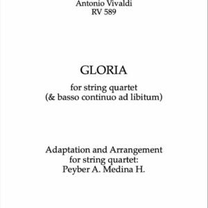 Gloria Vivaldi RV 589 | for String Quartet
